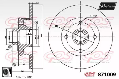 Тормозной диск MAXTECH 871009.0060