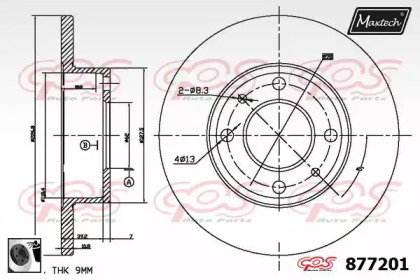 Тормозной диск MAXTECH 877201.0060