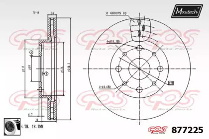 Тормозной диск MAXTECH 877225.0060