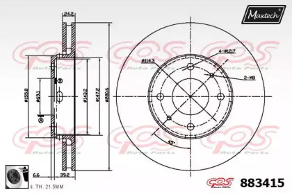 Тормозной диск MAXTECH 883415.0060