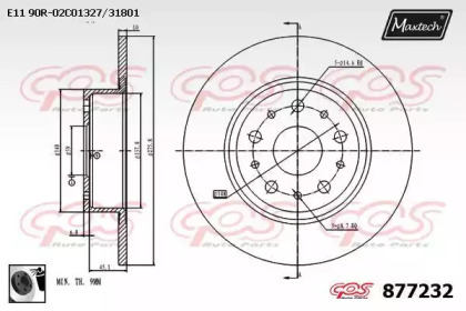 Тормозной диск MAXTECH 877232.0060