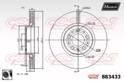 Тормозной диск MAXTECH 883433.0060