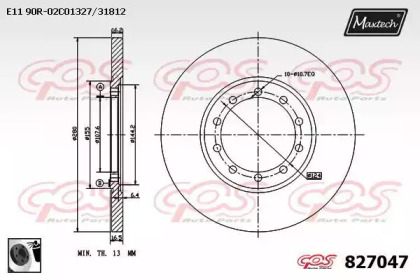 Тормозной диск MAXTECH 827047.0060