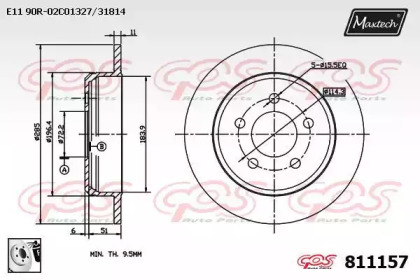 Тормозной диск MAXTECH 811157.0080