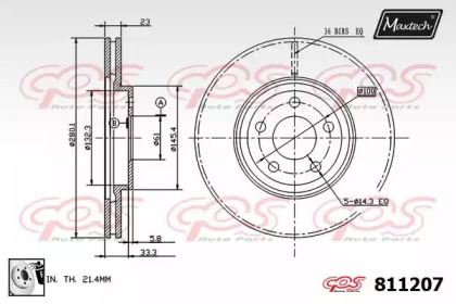 Тормозной диск MAXTECH 811207.0080