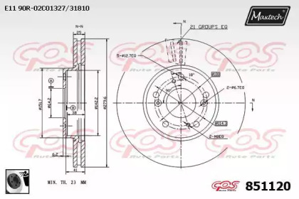 Тормозной диск MAXTECH 851120.0060