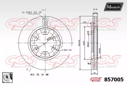 Тормозной диск MAXTECH 857005.0080