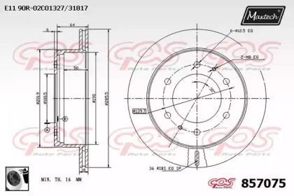 Тормозной диск MAXTECH 857075.0060