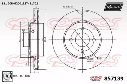 Тормозной диск MAXTECH 857139.0080