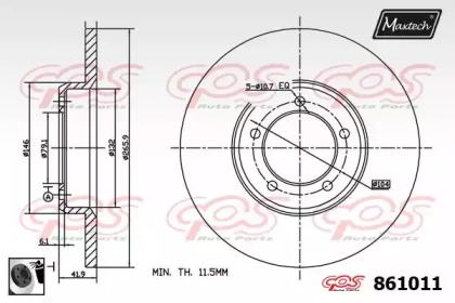 Тормозной диск MAXTECH 861011.0060