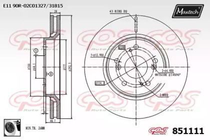 Тормозной диск MAXTECH 851111.0060