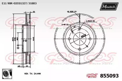 Тормозной диск MAXTECH 855093.0060