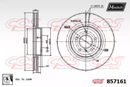 Тормозной диск MAXTECH 857161.0080