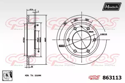 Тормозной диск MAXTECH 863113.0080