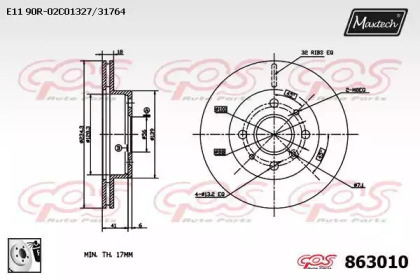 Тормозной диск MAXTECH 863010.0080