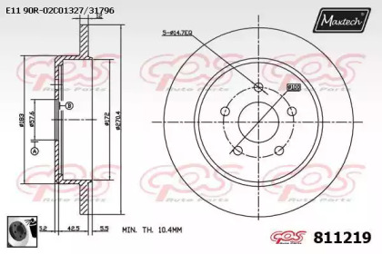 Тормозной диск MAXTECH 811219.0060