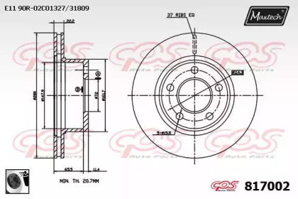 Тормозной диск MAXTECH 817002.0060