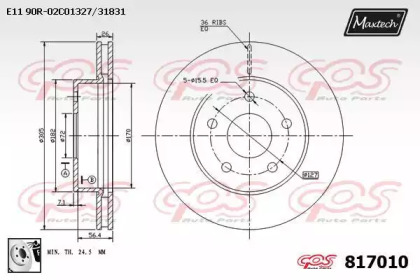 Тормозной диск MAXTECH 817010.0080