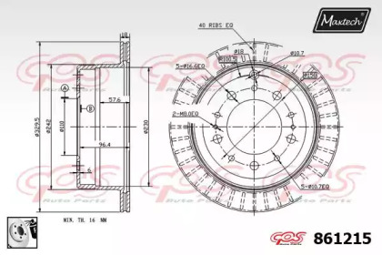 Тормозной диск MAXTECH 861215.0080