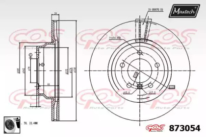 Тормозной диск MAXTECH 873054.0060