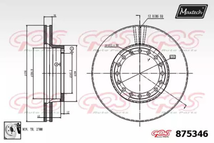 Тормозной диск MAXTECH 875346.0080