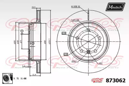 Тормозной диск MAXTECH 873062.0060