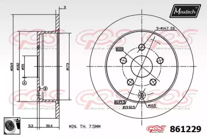 Тормозной диск MAXTECH 861229.0060