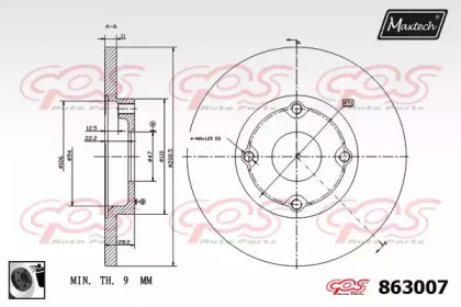 Тормозной диск MAXTECH 863007.0060