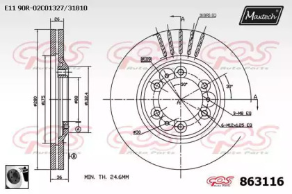 Тормозной диск MAXTECH 863116.0060