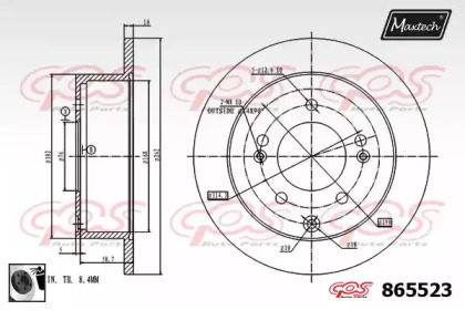 Тормозной диск MAXTECH 865523.0060