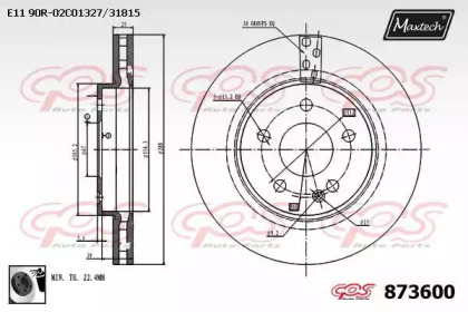 Тормозной диск MAXTECH 873600.0060