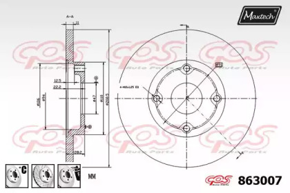 Тормозной диск MAXTECH 863007.6980