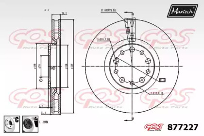 Тормозной диск MAXTECH 877227.6060