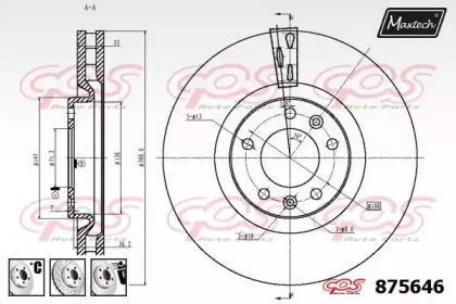 Тормозной диск MAXTECH 875646.6980