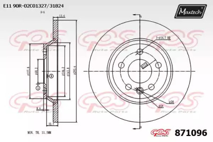 Тормозной диск MAXTECH 871096.0000
