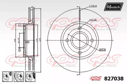 Тормозной диск MAXTECH 827038.6980