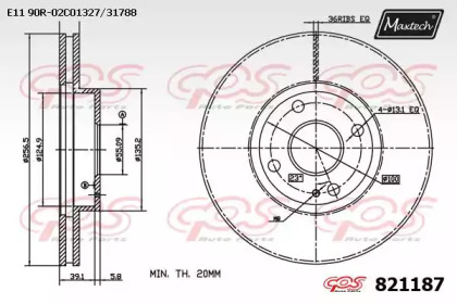 Тормозной диск MAXTECH 821187.0000