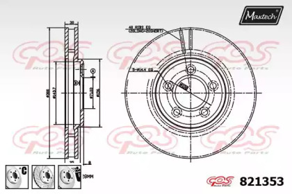 Тормозной диск MAXTECH 821353.6980