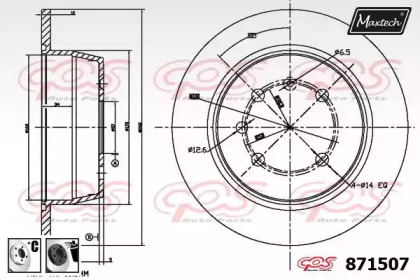 Тормозной диск MAXTECH 871507.6060