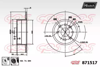 Тормозной диск MAXTECH 871517.6060