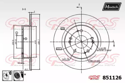 Тормозной диск MAXTECH 851126.6060