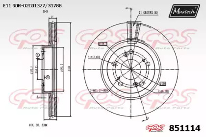 Тормозной диск MAXTECH 851114.0000