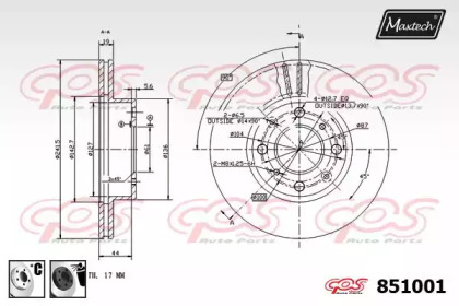 Тормозной диск MAXTECH 851001.6060