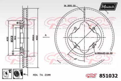 Тормозной диск MAXTECH 851032.6060