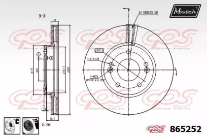 Тормозной диск MAXTECH 865252.6060