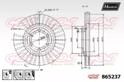 Тормозной диск MAXTECH 865237.6880