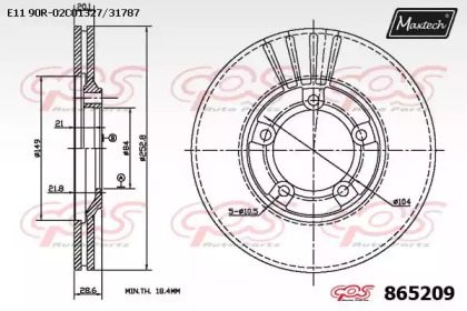 Тормозной диск MAXTECH 865209.0000