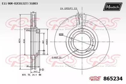 Тормозной диск MAXTECH 865234.0000