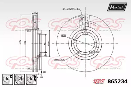 Тормозной диск MAXTECH 865234.6880