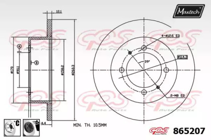 Тормозной диск MAXTECH 865207.6060